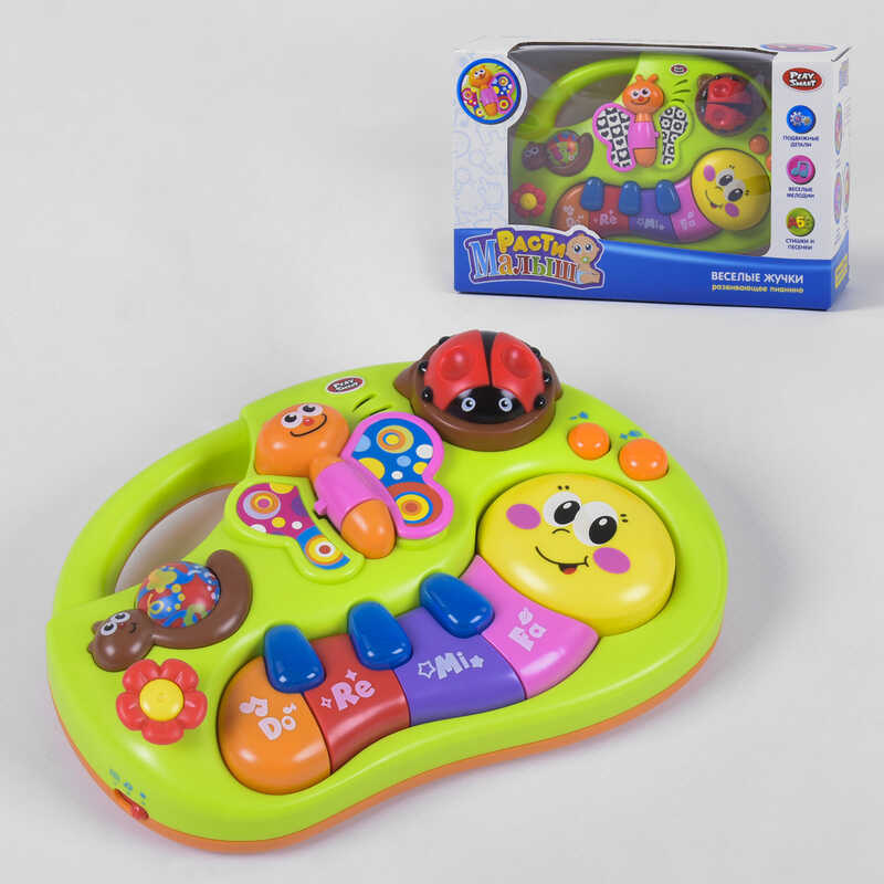 

Пианино 7553 (48/2) Play Smart свет, звук, язык озвучки русский, в коробке