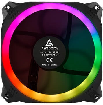 

Корпусний вентилятор Antec Prizm 120 ARGB, 120мм, ARGB, 4/3 пін, чорні лопасті, біла рамка (0-761345-75284-8)