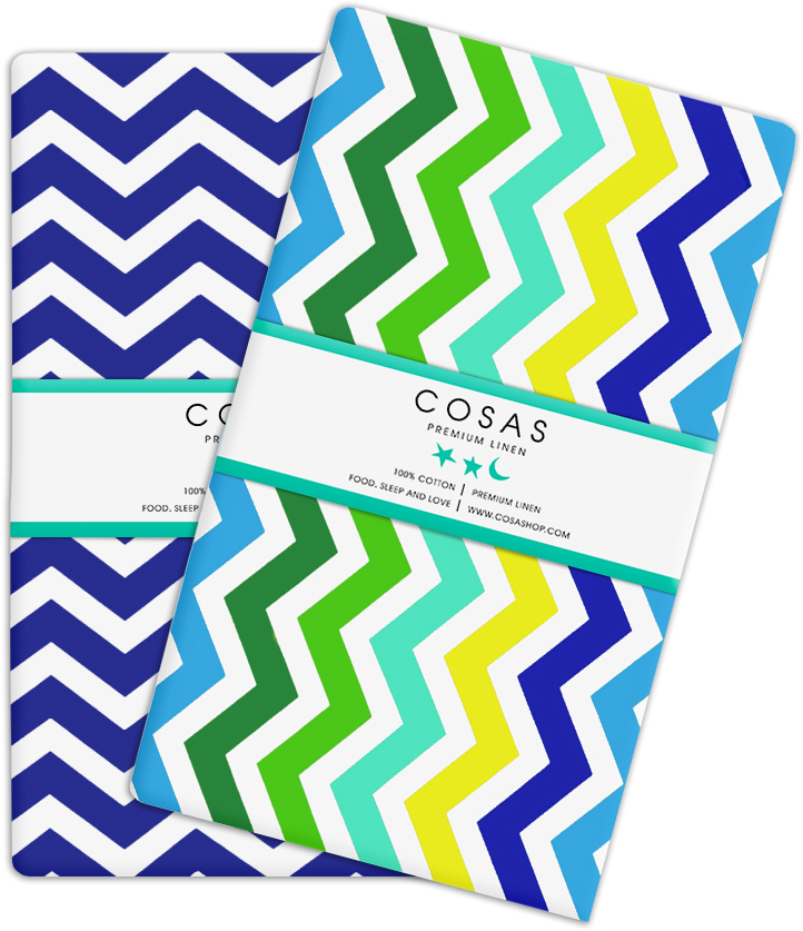 

Набор простыней Cosas Set Sheet Zig Blue Zig ColorB 155х240 2 шт