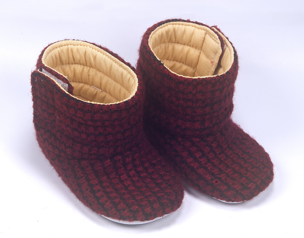

Пинетки сапожки Papulin бордовые текстильные (5077-01-18)