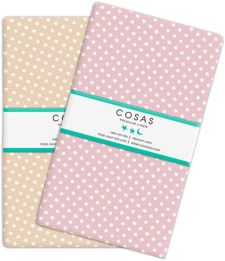 

Набор простыней Cosas Set Sheet Drop Beige Drop Pink 155х240 2 шт
