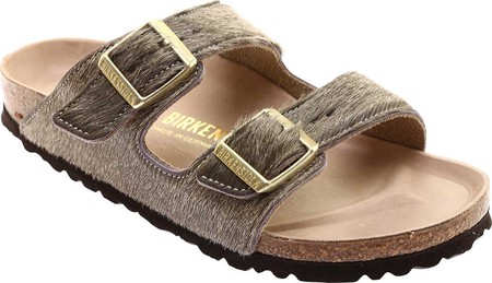 

Женские шлепанцы Birkenstock Arizona Double Strap Hex Melange Slide Gray Hair on Hide 37