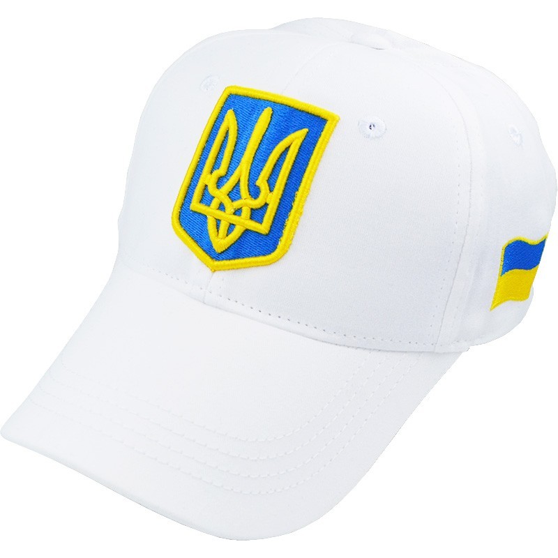 

Кепка бейсболка Тризуб Украина белая на застежке L (57-59 см) 700-1532
