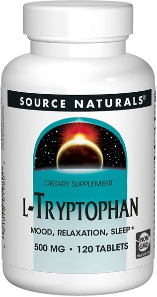 

L-Триптофан L-Tryptophan Source Naturals 500 мг 120 таблеток (SNS038)