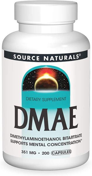 

DMAE Диметиламиноэтанол Source Naturals 351 мг 200 капсул (SNS028)