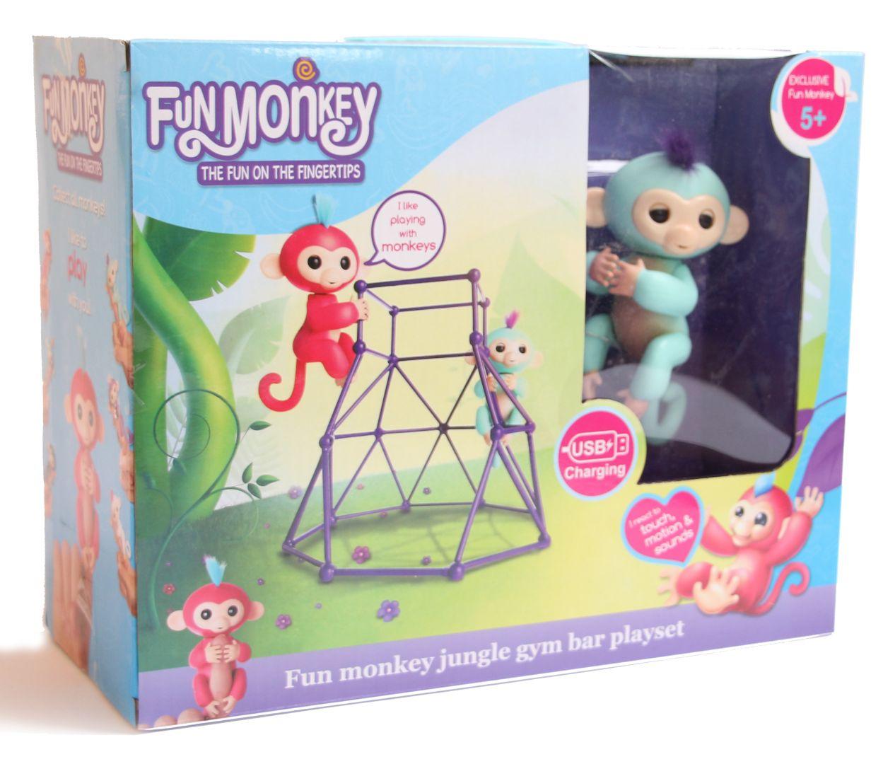 

Комплект Fingerlings Jiabaile Jungle Gym PlaySet+интерактивная обезьянка Zoe Бирюзовый