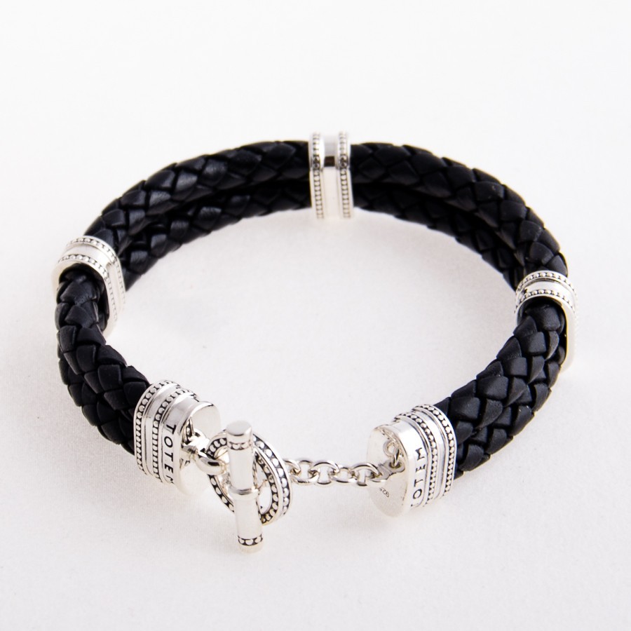 

Браслет TOTEM Adventure Jewelry серебряный с кожаным шнуром 21 см (0030-2-2)