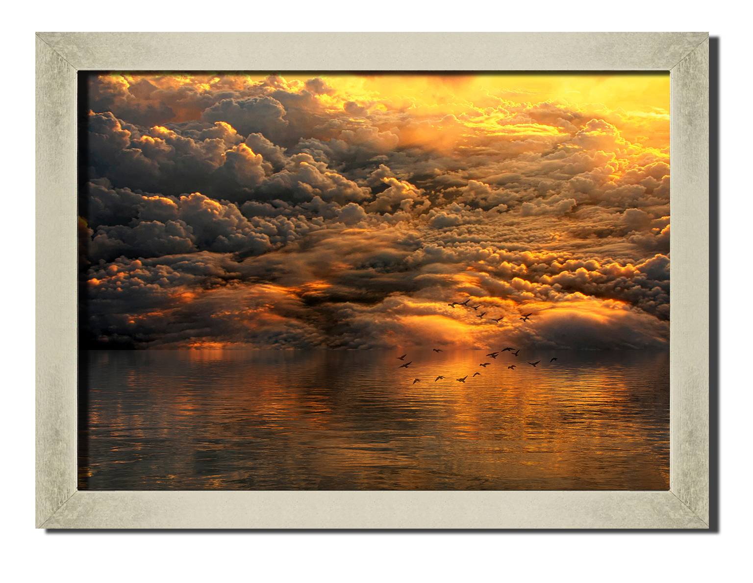 

Silver frame картина на файн-арт бумаге грозовые тучи природа пейзаж ландшафт Hotel Arizona HD 31 см x 41 см