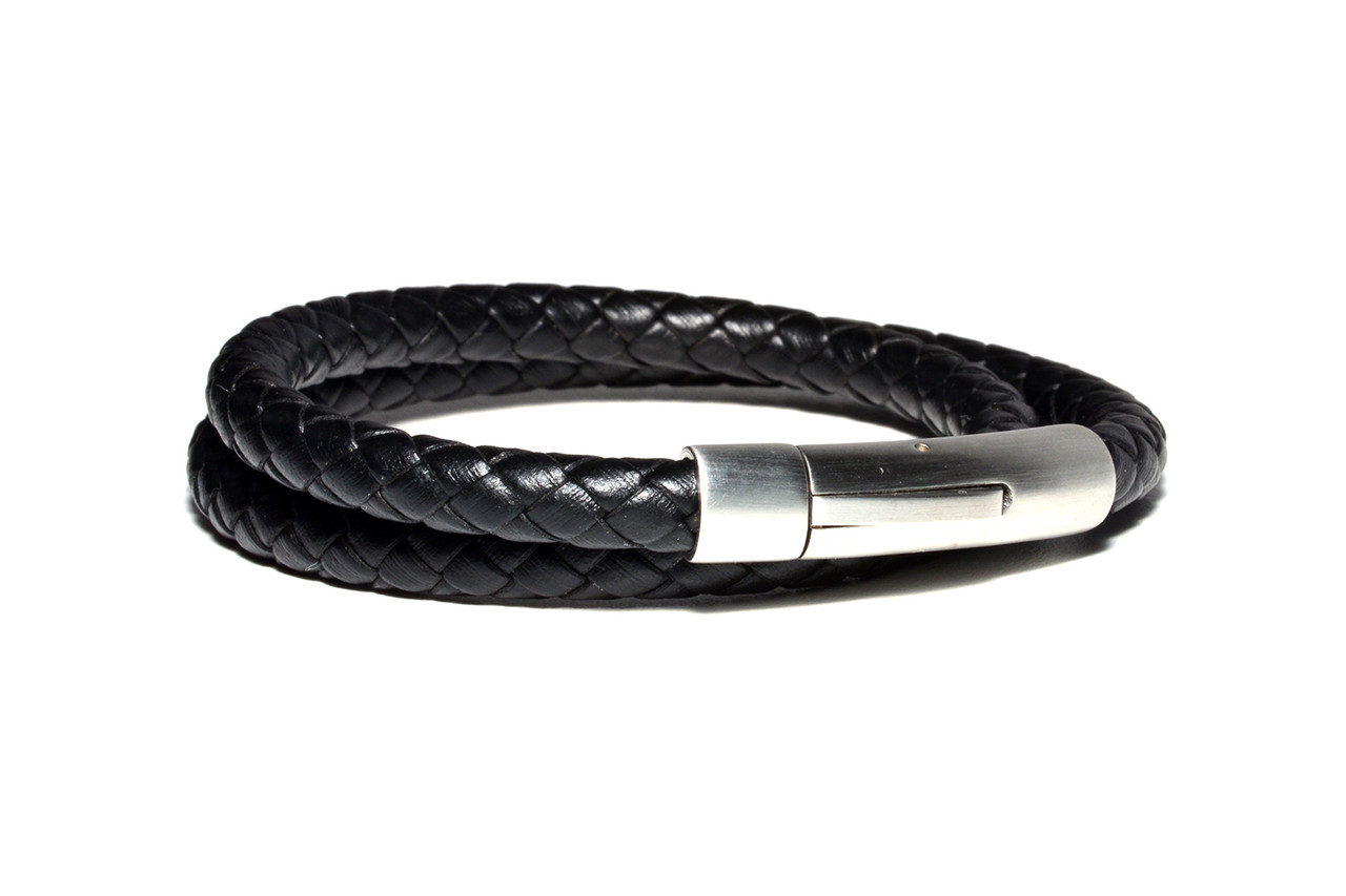 

Браслет Кожаный MS Bracelet Leather Black 262msb мужской Черный 21 размер