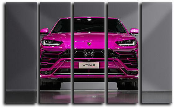 

Модульная картина на холсте из 5 частей суперкар внедорожник Lamborghini Urus споривное авто Hotel Arizona HD 89 см x 140 см