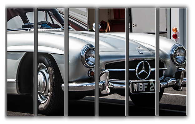 

Модульная картина на холсте из 6 частей MERCEDES-BENZ 300SL классический Мерседес Hotel Arizona HD 112 см x 171 см