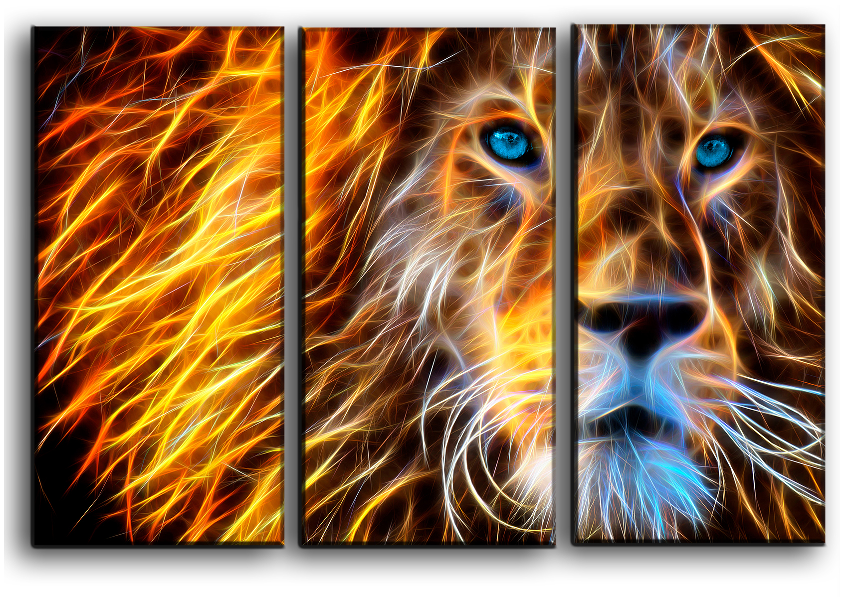 

Модульная картина на холсте из 3 частей лев природа пейзаж ландшафт Hotel Arizona HD 56 см x 84 см