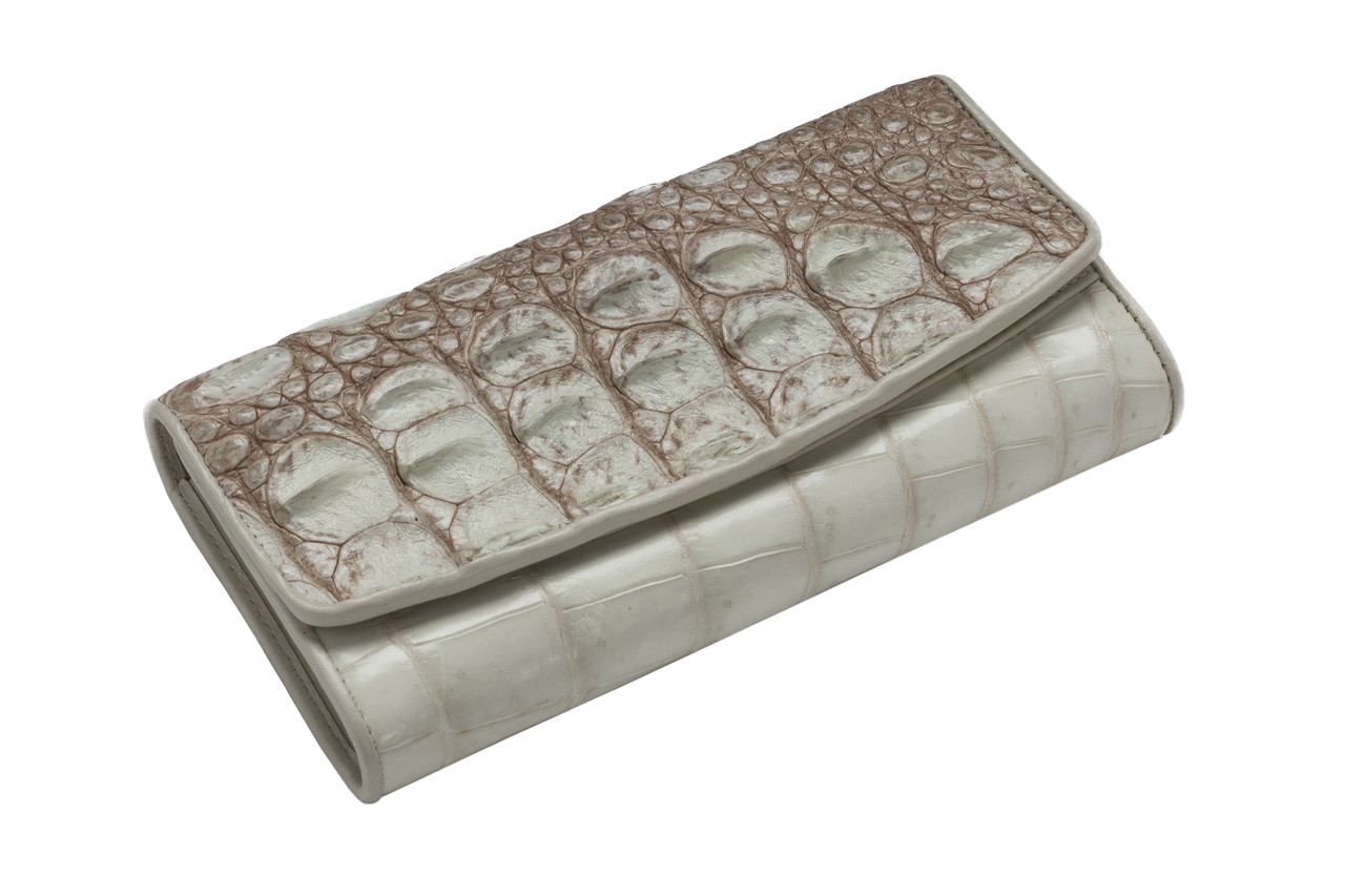 

Кошелек из кожи крокодила Ekzotic Leather Белый (cw25)