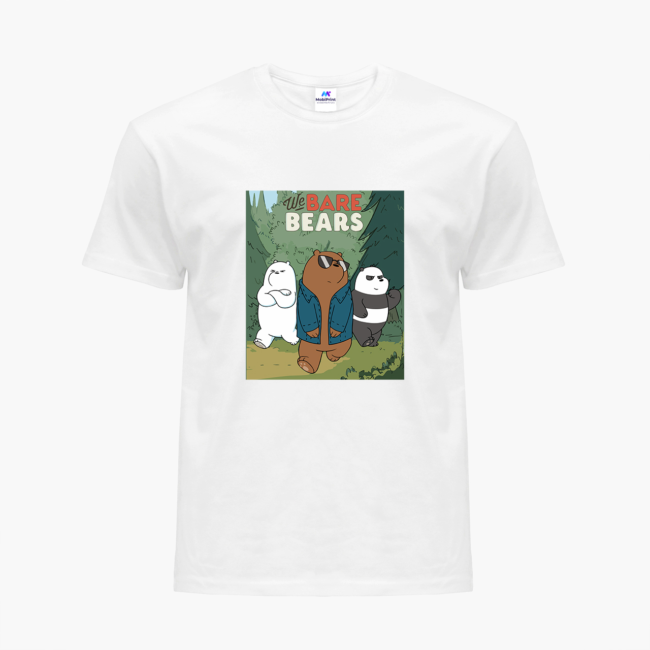 

Детская футболка Вся правда о медведях (We Bare Bears) (9224-2664) 134-140 см Хлопок Белый