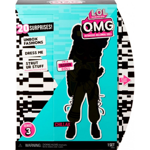 

Игровой набор с куклой L.O.L. SURPRISE! серии "O.M.G" S3 - ЛЕДИ-РЕЛАКС (с аксессуарами)