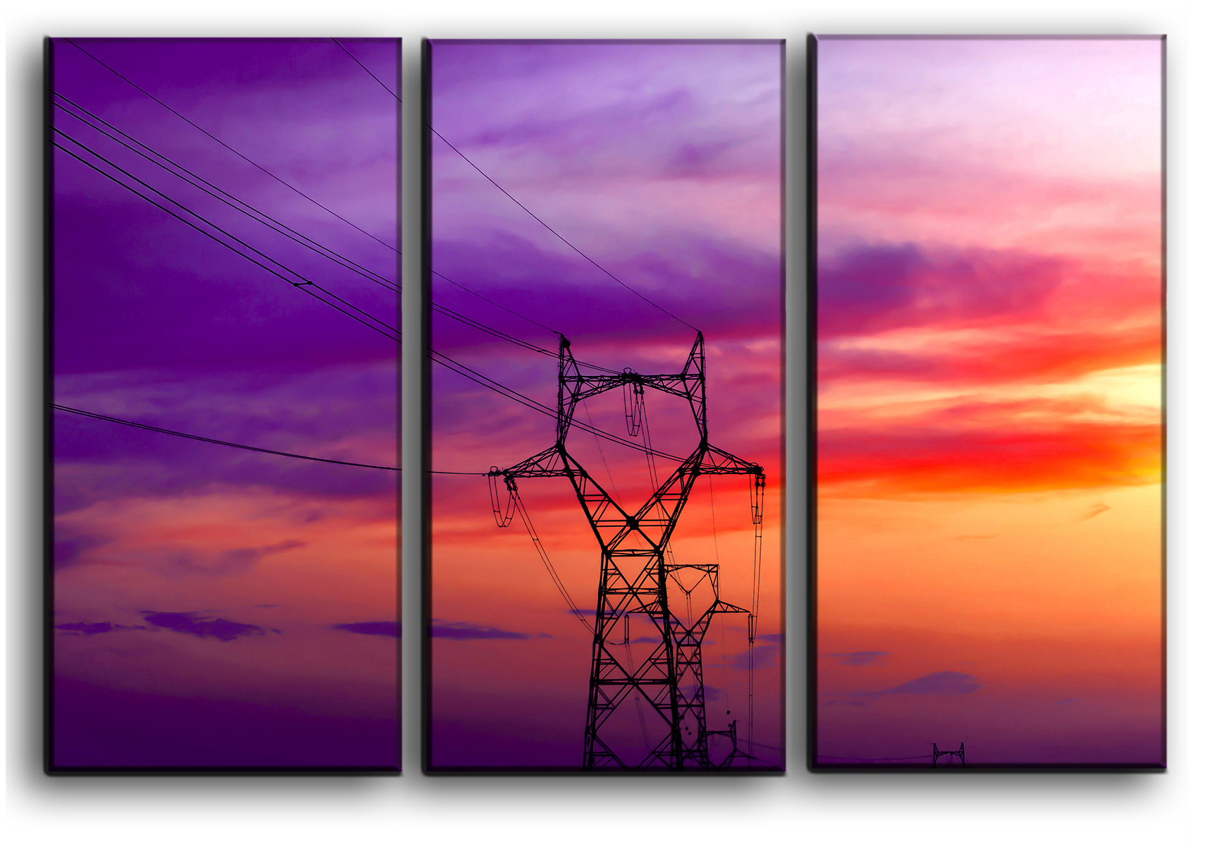 

Модульная картина на холсте из 3 частей Прекрасный закат природа пейзаж ландшафт Hotel Arizona HD 56 см x 84 см