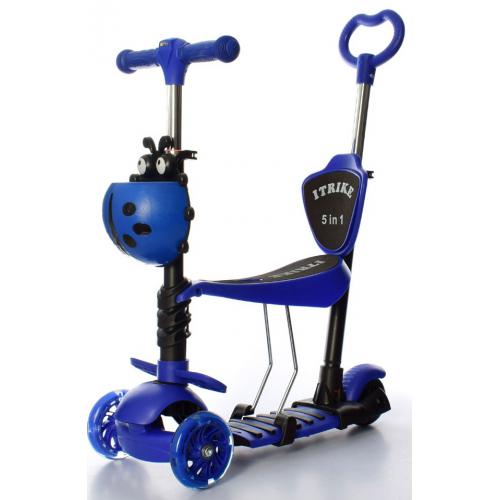 

Самокат Трехколесный Itrike JR 3-026-L-DBL MAXI
