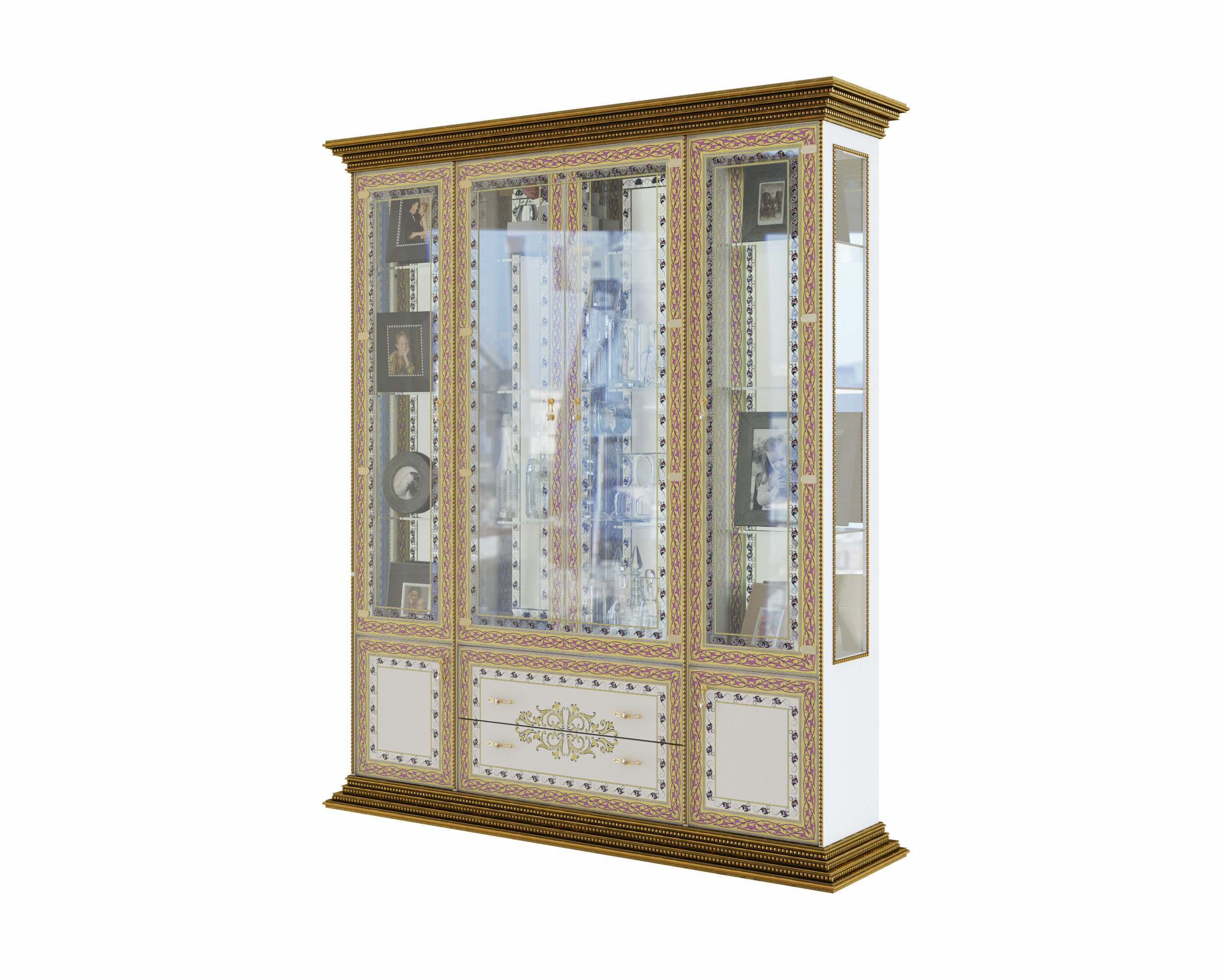 

Витрина сервант в гостиную из ДСП Белладжио Белый Світ меблів