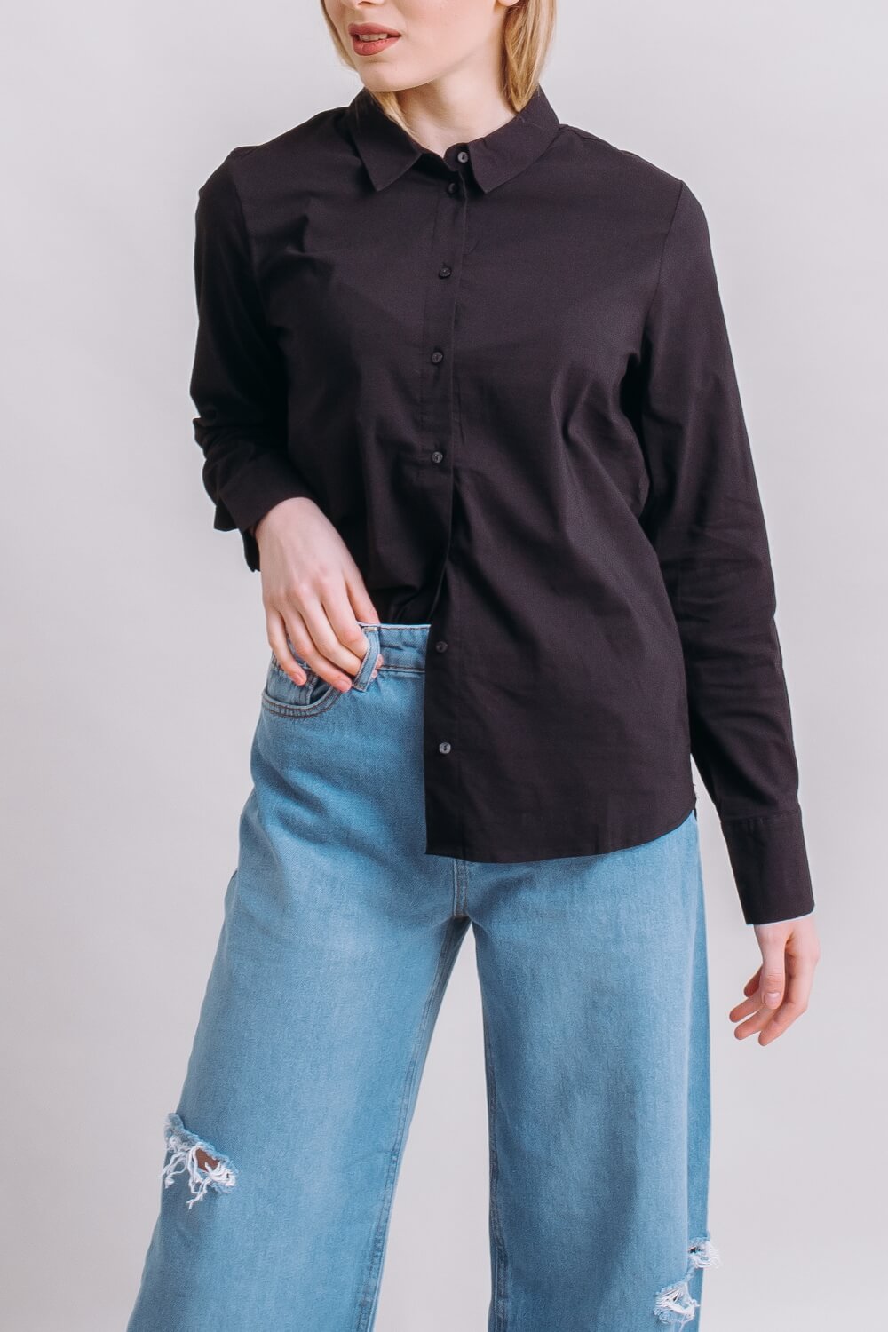 

Сорочка Vero Moda Crep S874 M чорна (03120045/M чорна)