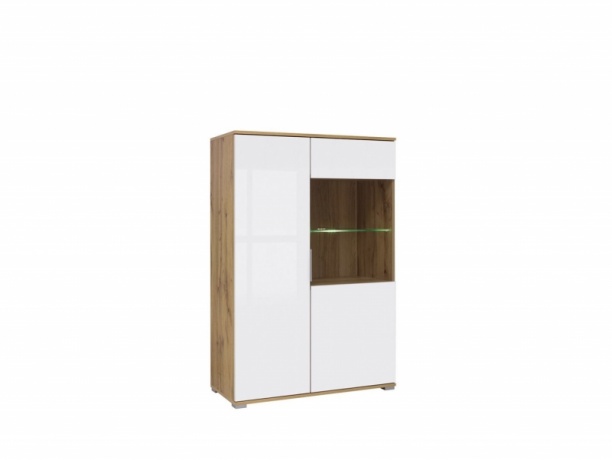 

Витрина двухдверная в гостиную из ДСП Злата REG1W1D/90 Gerbor