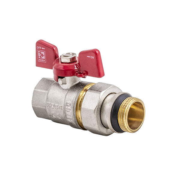 

Кран с американкой 3/4" "антипротечка" KR.227-Gi KR0191 Koer Красный (KR0191)