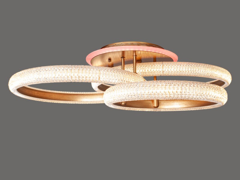 

Люстра Потолочная LED-люстра с диммером и подсветкой, 115W (LI10217)