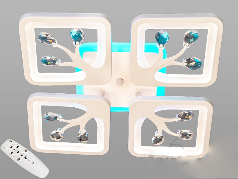 

Люстра LED-люстра с диммером и RGB подсветкой, 75W S8157/4WH LED RGB dimmer (LI10202)