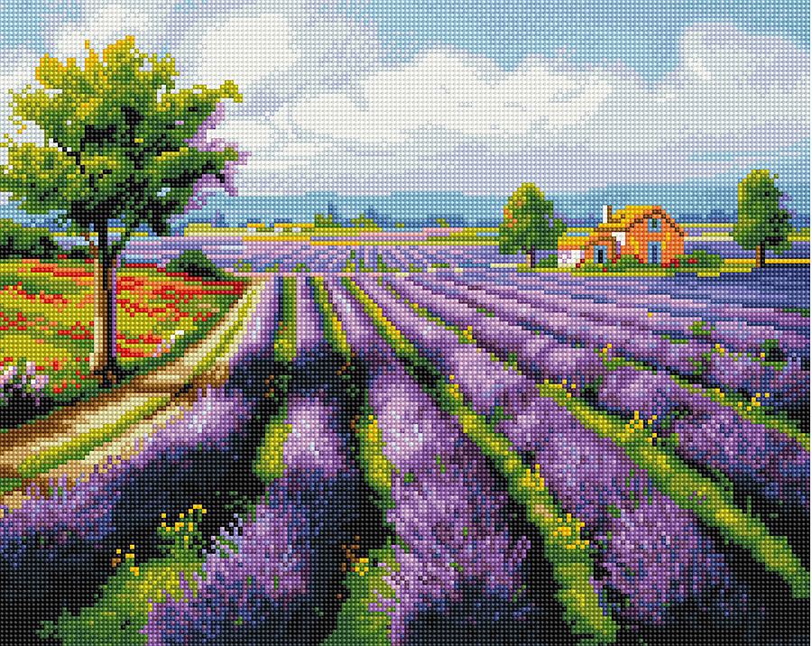 

Алмазная мозаика "Лавандовые поля" Brushme 40х50 см 000151952
