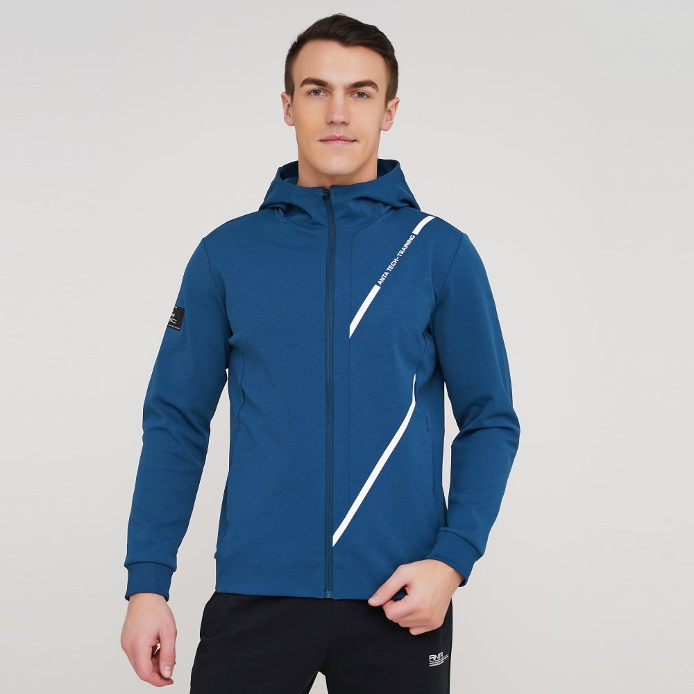 

Мужская толстовка Anta Knit Track Top Синий 52 (ant852117717-2)