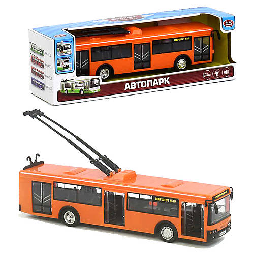 

Троллейбус инерционный (оранжевый) Автопром (9690B)