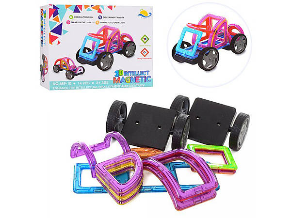 

Конструктор магнитный "Magnetic 3D" 14 деталей JIA YU TOY (689-10)