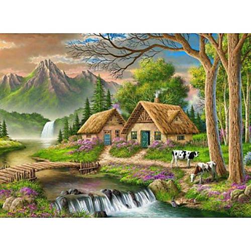

Картина по номерам на дереве "Деревня" 40*50 см Josef Otten (3140RAD)