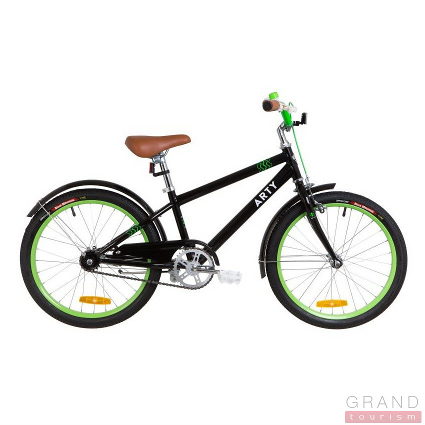 

Велосипед 20" Dorozhnik ARTY 14G рама-11,5" St черно-салатный с крылом St 2019