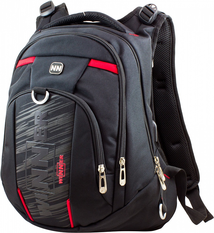 

Рюкзак Winner Stile 8806-4-red подростковый черный