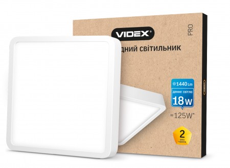 

LED светильник накладной квадрат VIDEX 18W 5000K 220V