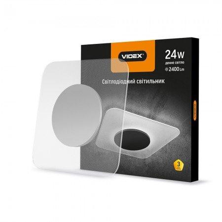 

Светильник акриловый LED 24W 4100K 220V квадрат VIDEX