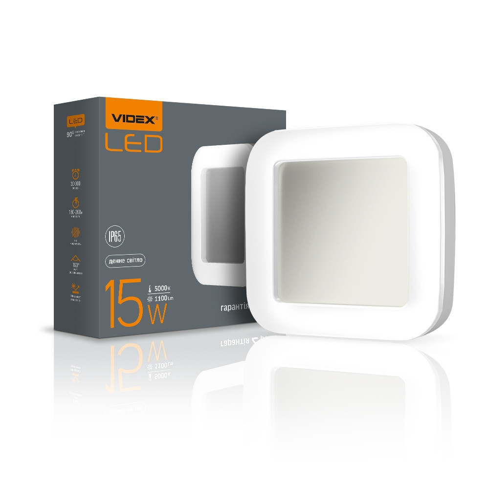 

Светильник внешний ART LED 15W 5000K белый 220V квадрат VIDEX