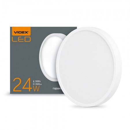 

Светильник LED накладной 24W 5000K 220V круг VIDEX