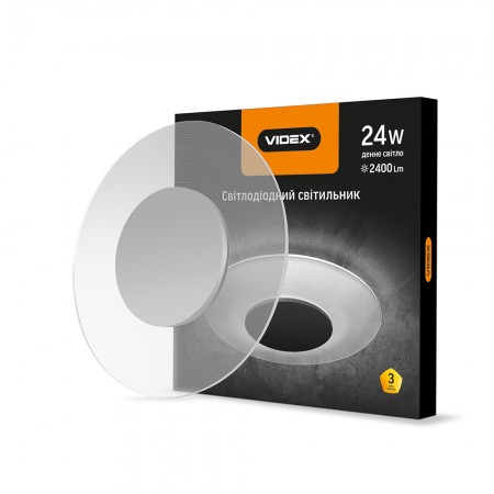 

Светильник акриловый LED 24W 4100K 220V круг VIDEX