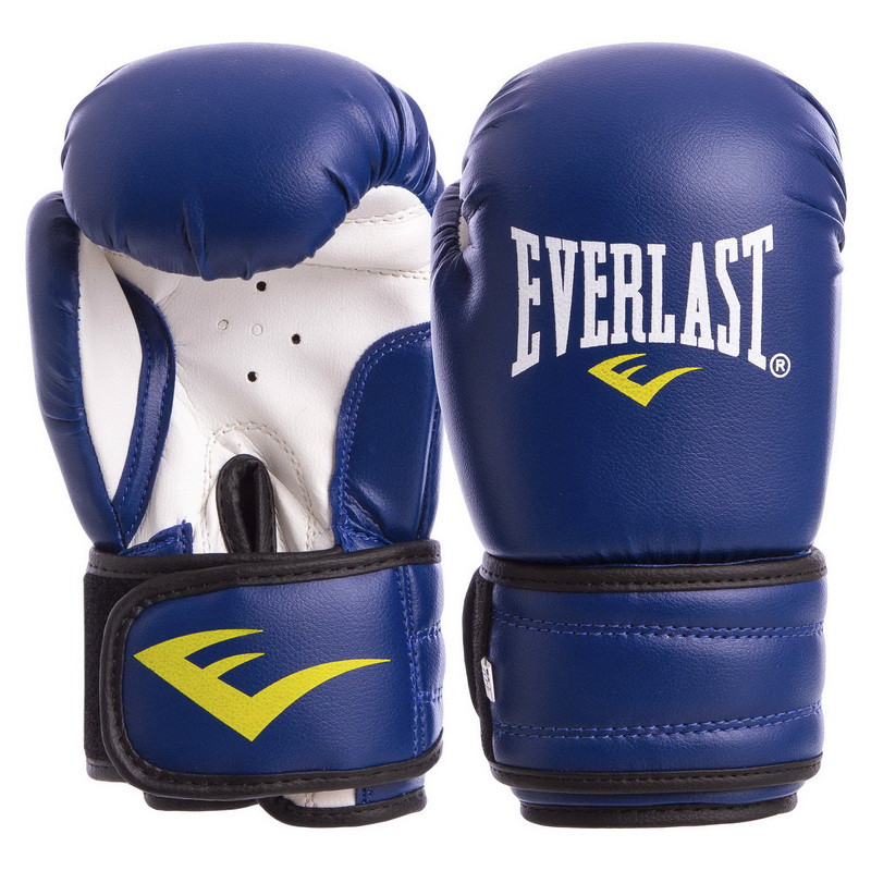 

Перчатки для бокса и единоборств на липучке Everlast Champ 5018 синий-белый 6 унций
