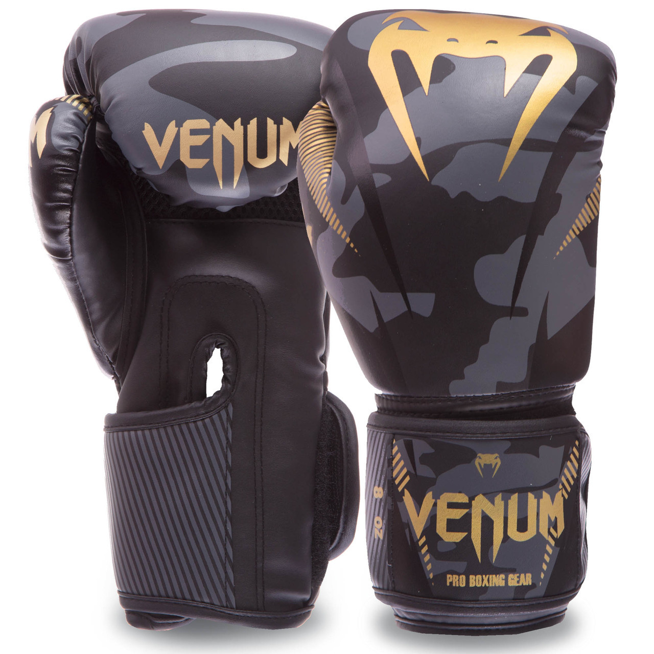 

Перчатки для бокса и единоборств VENUM IMPACT Champ PU 0870 Black-Gold 10 унций