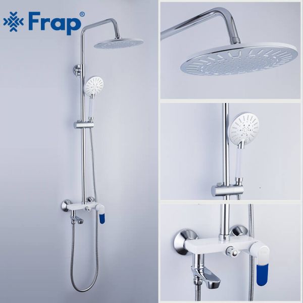 

Душевая система Frap F2434 Белый/Хром