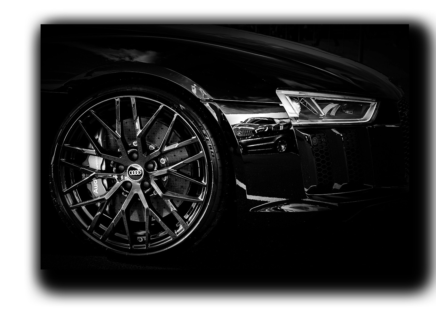 

картина на холсте авто Audi R8 спортседан Ауди Hotel Arizona HD 28 см x 41 см