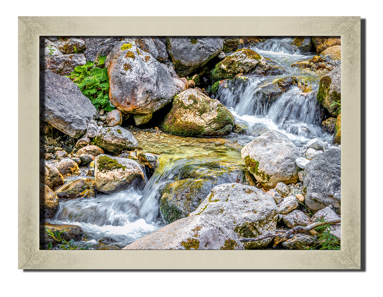 

Silver frame картина на файн-арт бумаге Ручей между скалами природа пейзаж ландшафт Hotel Arizona HD 31 см x 41 см