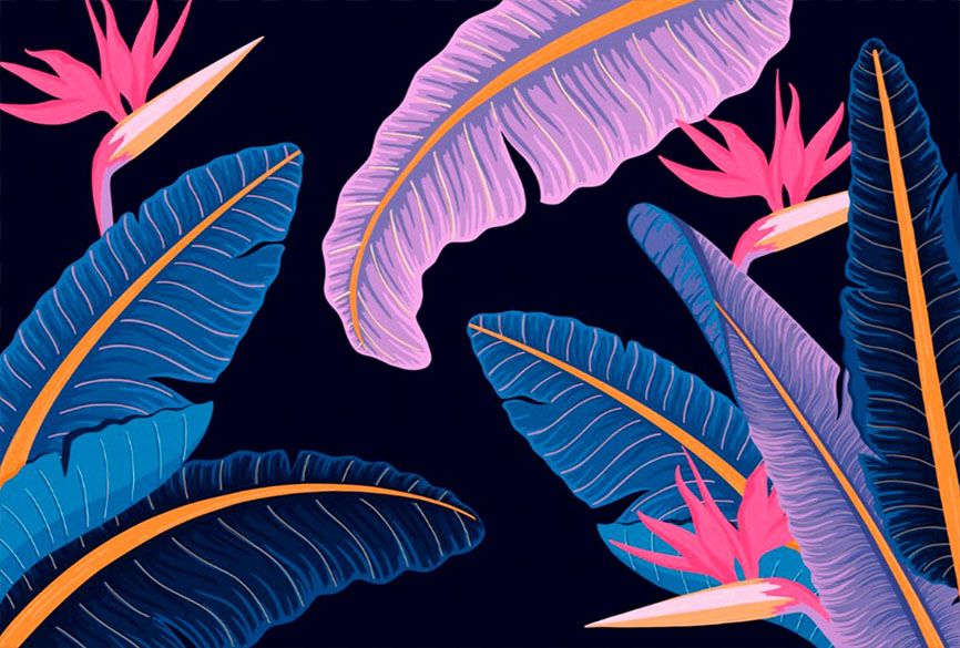 

Фотообои флизелиновые De-Cors листья 400х270 см 4 сегмента (201019Ф)