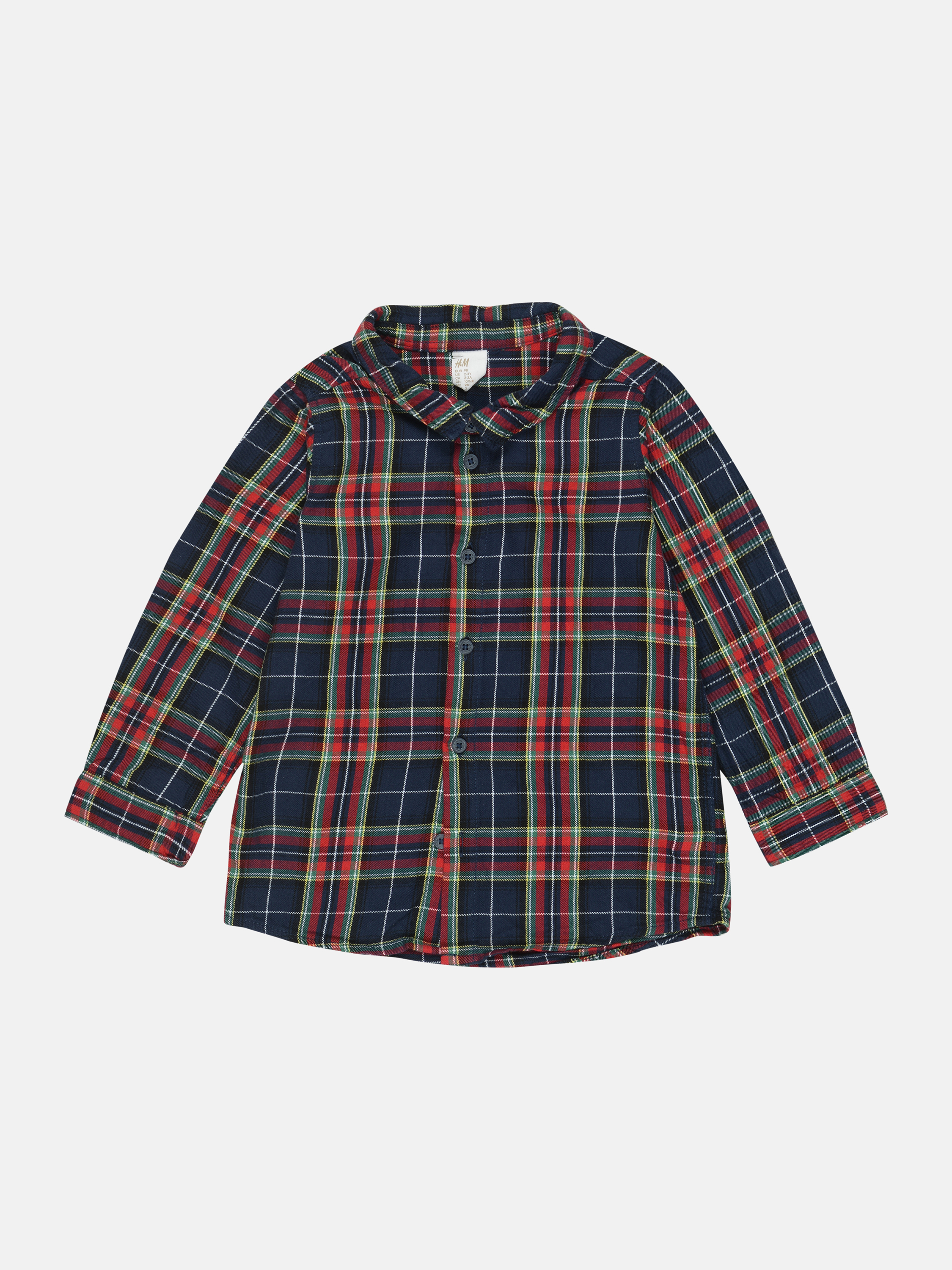 

Рубашка H&M 102-64656402 98 см Синяя в клетку