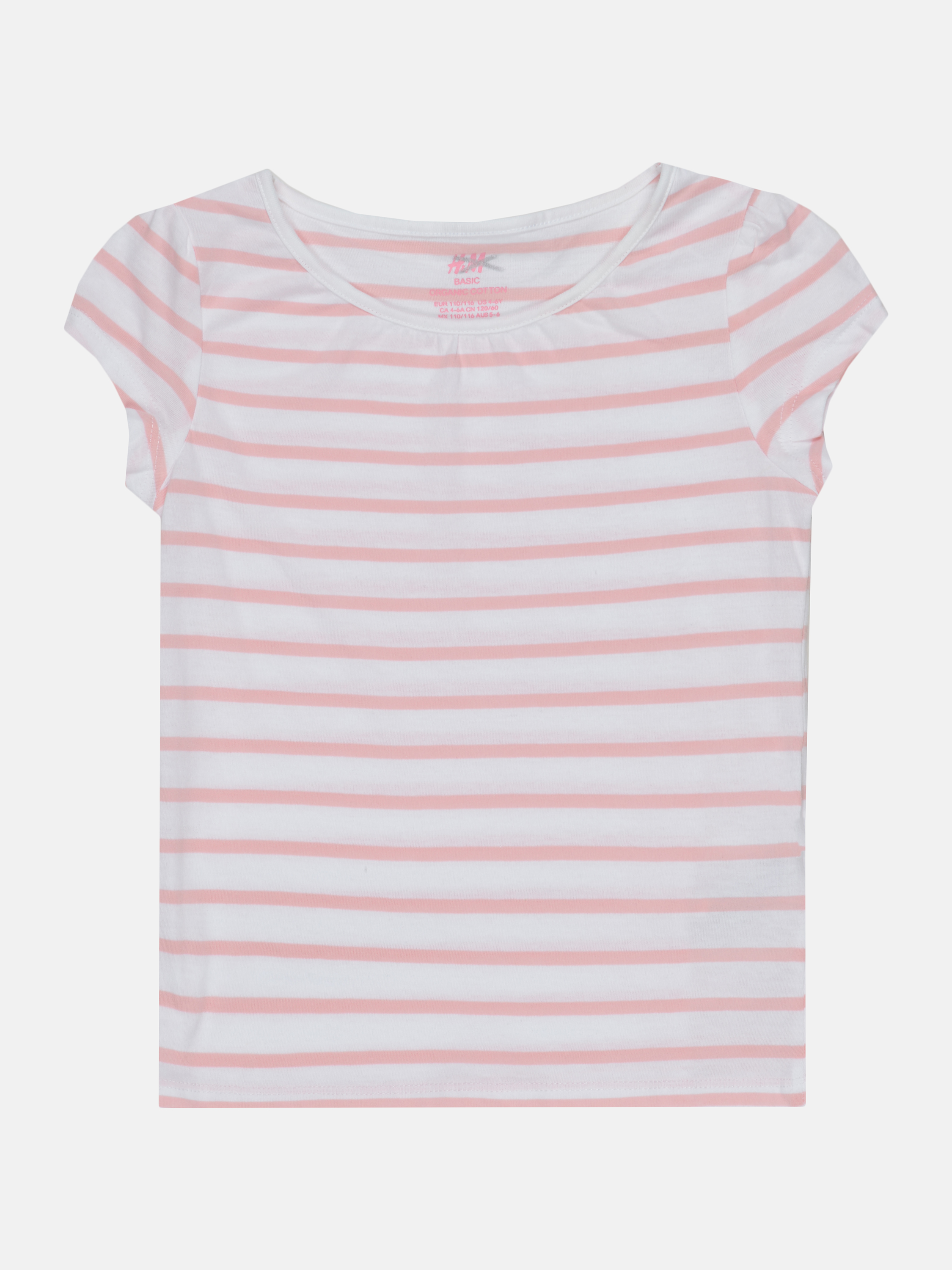 

Футболка H&M 802-58758392 110-116 см Белая в полоску (hm04426765078)
