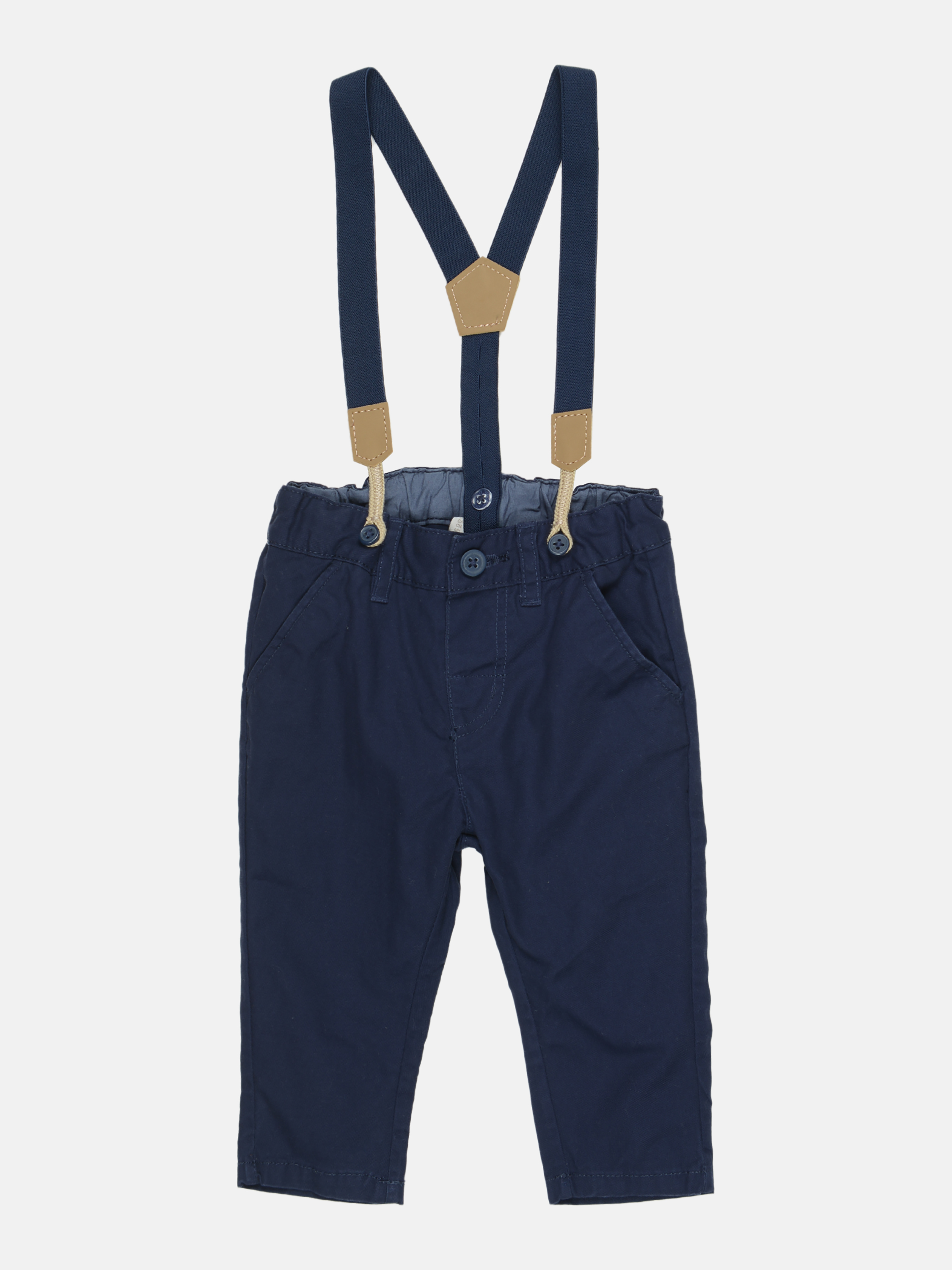 

Брюки на подтяжках H&M 2202-76885811 74 см Темно-синие