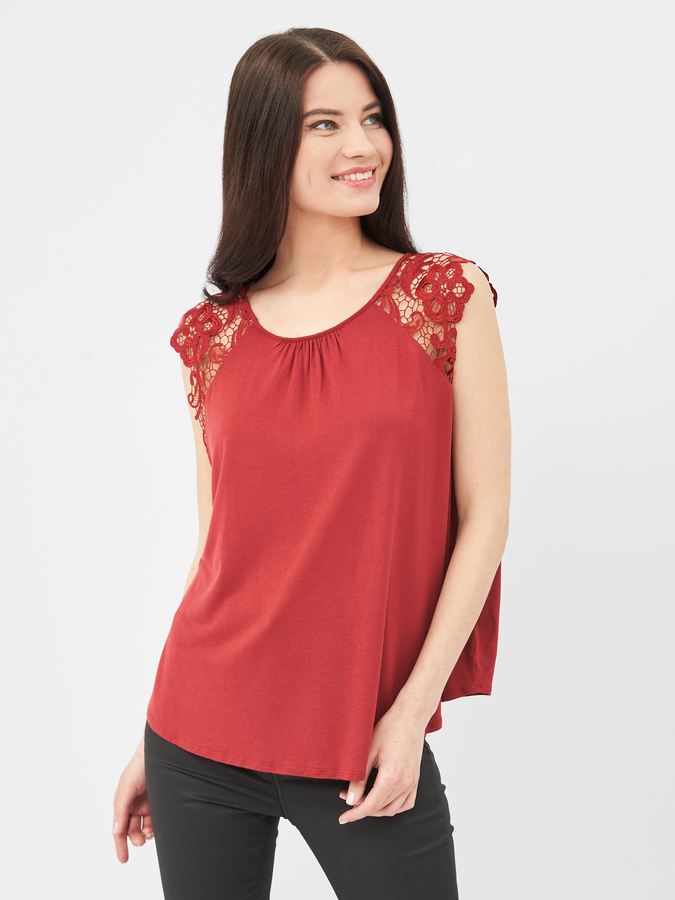 

Блузка H&M KK6532080 XL Темно-красная
