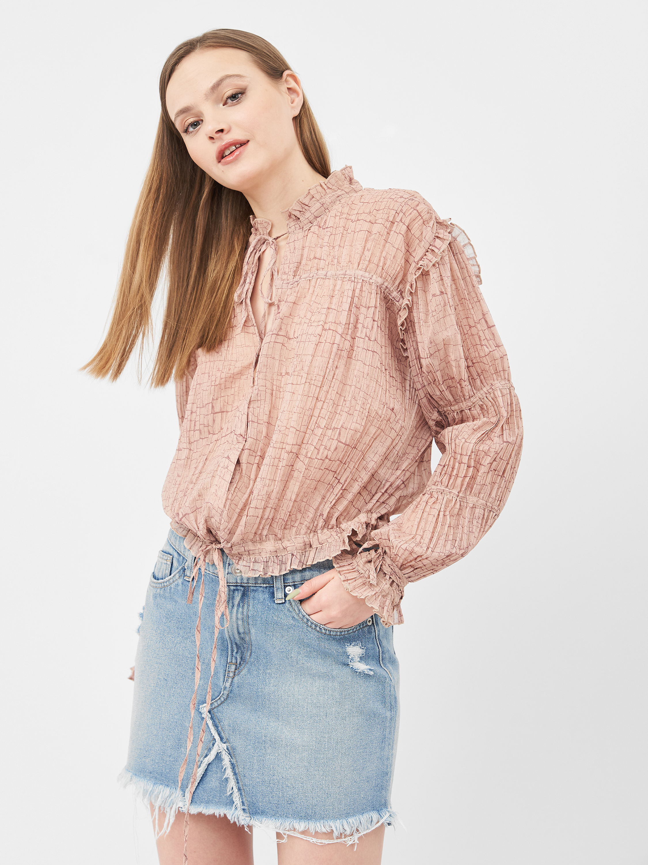 

Блузка H&M KK7973430 L Светло-коричневая